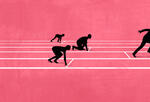 runners on a track starting at different points