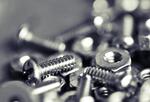 Photo of a pile of nuts and bolts.