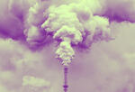 Dramatic smokestack