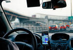 Car driving on the highway
