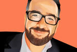 A stylized photo illustration of Albert Rodriguez de Lama