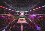 Full basketball stadium