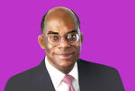 A photoillustration of TIAA CEO Roger Ferguson