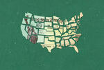 Map of the U.S. made from a check from the federal government
