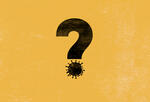 An illustration of a question mark and a part of it is the coronavirus.