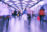 Pedestrians walk in the Fulton Street subway station in New York City in 2018. The city suffered one of the largest outbreaks of COVID-19 in 2020.