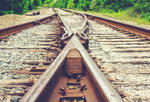 Picture of a train track veering in two directions, to illustrate platform companies taking different paths during the pandemic.