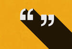 graphic of 3d quotation marks