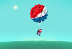 A vibrant illustration of balloons forming the Pepsi logo. People are holding onto the balloons, symbolizing that the Pepsi logo is being formed by its people and the community.