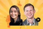 Lara Mitra and Eric Eliasson of the podcast, "How I Got Here"