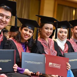 ASB 2019 Commencement graduates with diplomas